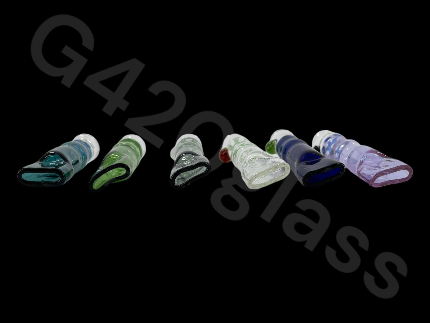 Flat mouth chillum glass pipe