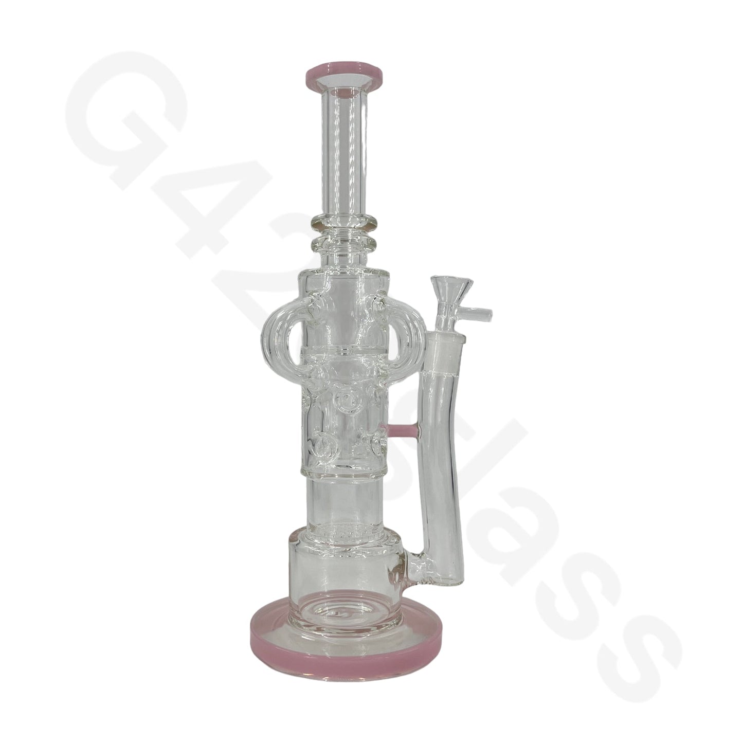 straight bong recycler with complicated filter