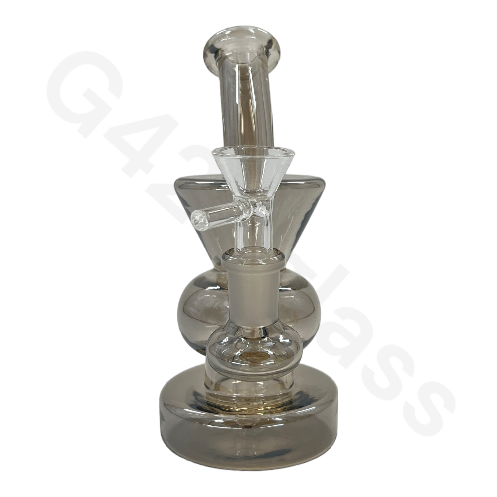 S49 6 Inch Electroplate Recycler Oil Rig Ice Bong | Water Pipe