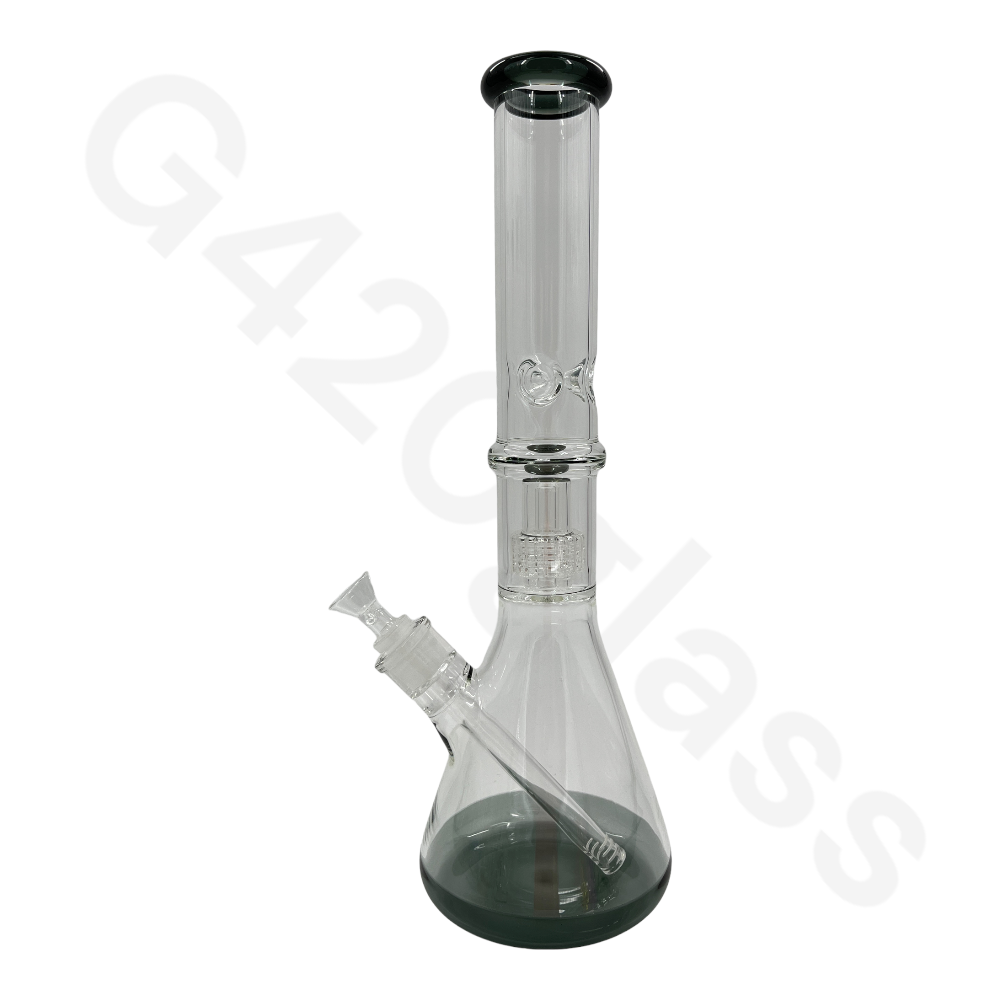 S14 16 Inch Beaker Base Ice Bong Heavy Duty W/ Lattice Showerhead