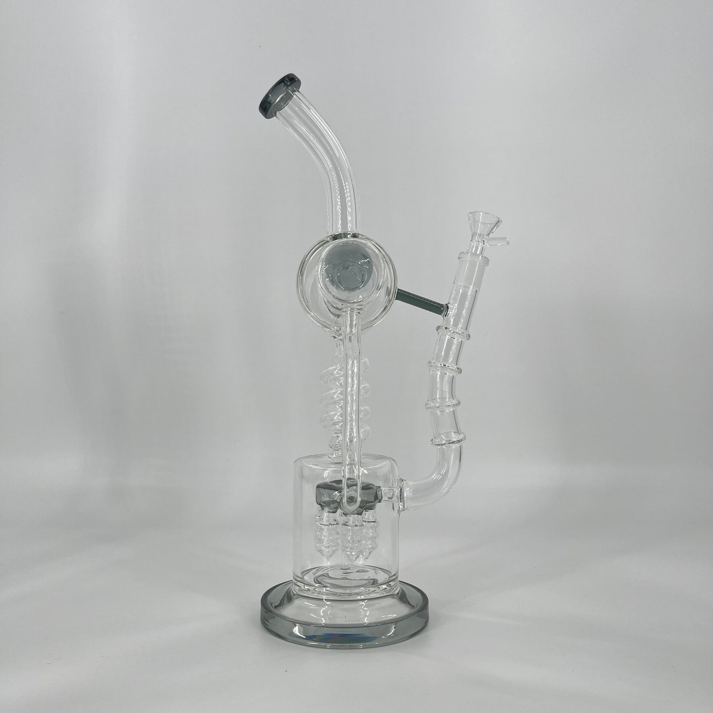 S62 18 Inch Lookah Glass Twisted Recycler with Multiple Chamber Pipe | Big Bong