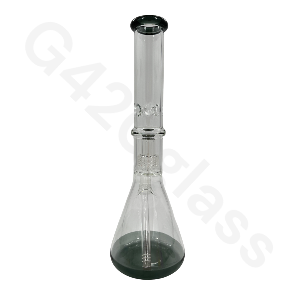 S14 16 Inch Beaker Base Ice Bong Heavy Duty W/ Lattice Showerhead