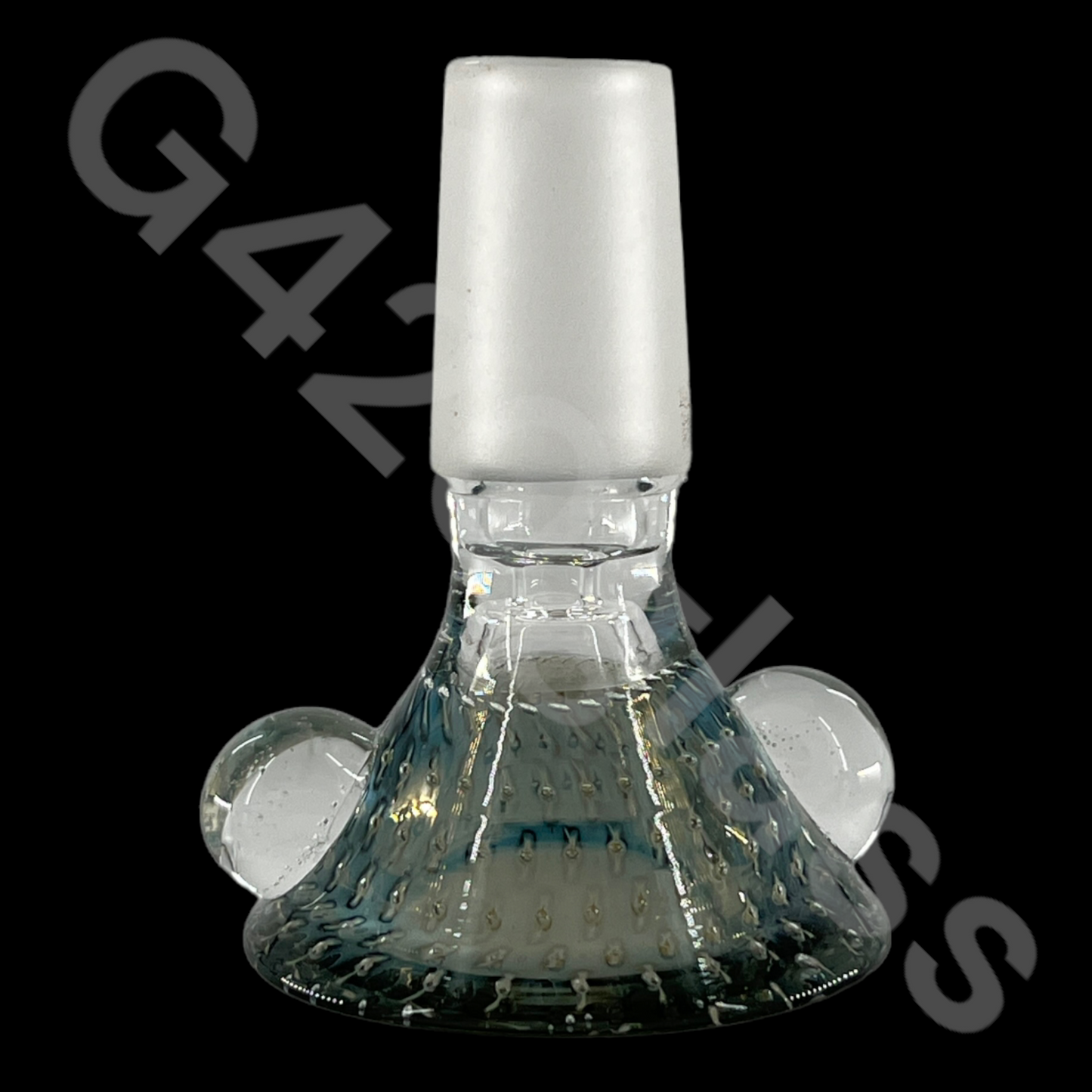 SP071 G420glass Slime Funnel Bowl with ear beads | 14MM Male