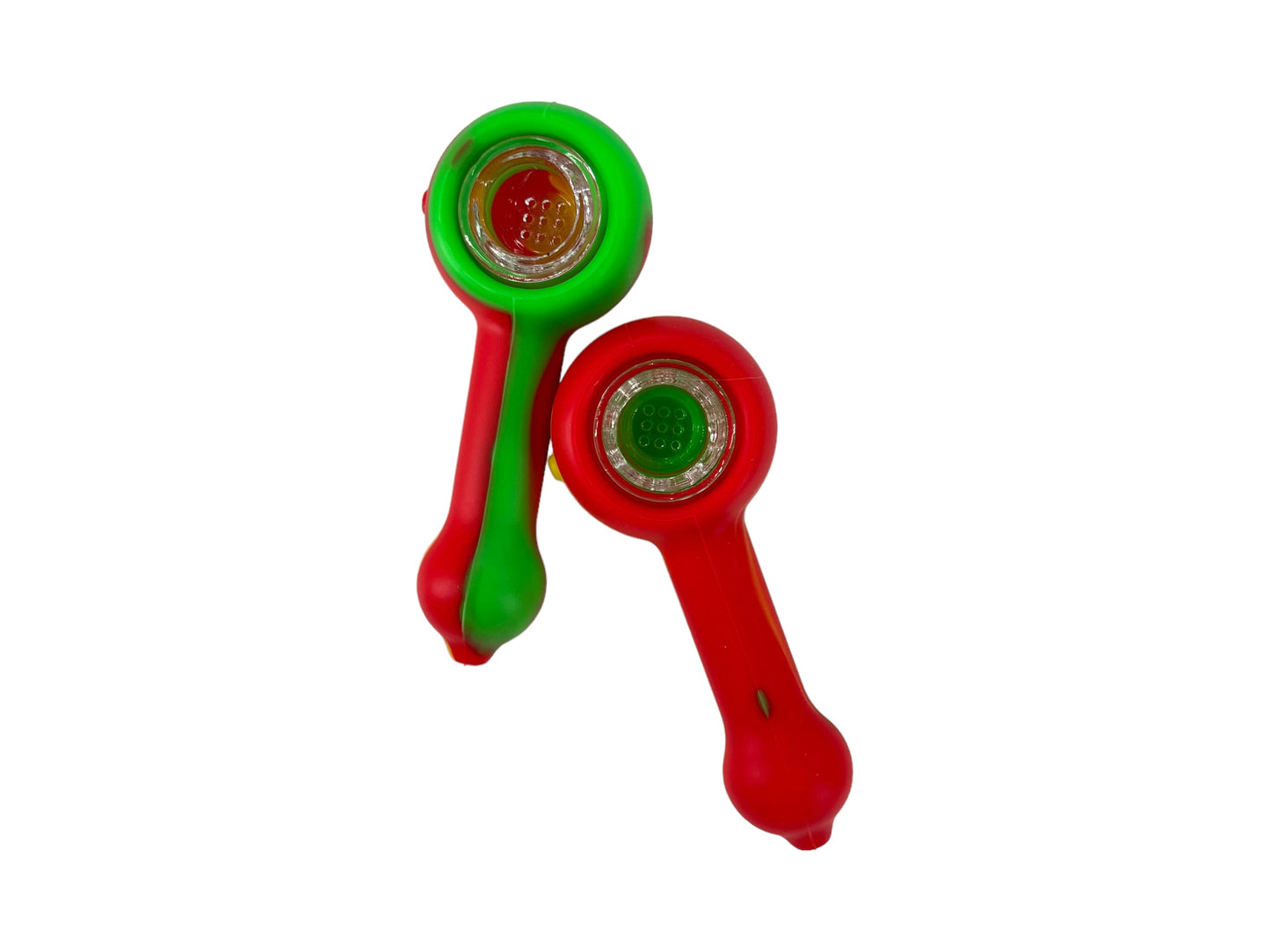 TY70 4.5 Inch Gorgeous Silicone Spoon Pipe with Glass Bowl Collectable Variety Color