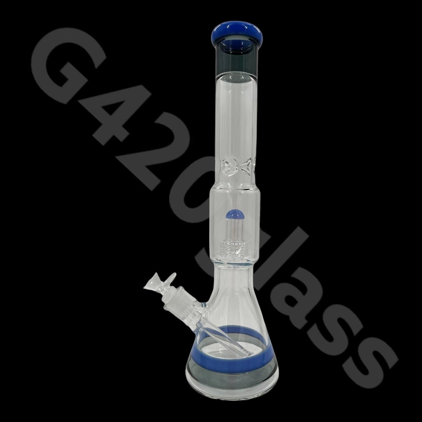 S1 Heavy Duty Beaker Base Ice Bong with Drum Perc | 17 Inch