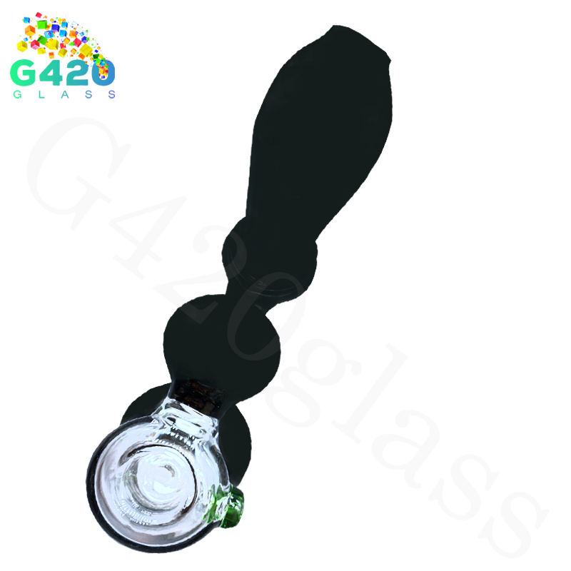 SP029 Double Downstem 7 Inches Bubbler | Heavy Duty - Black&Clear