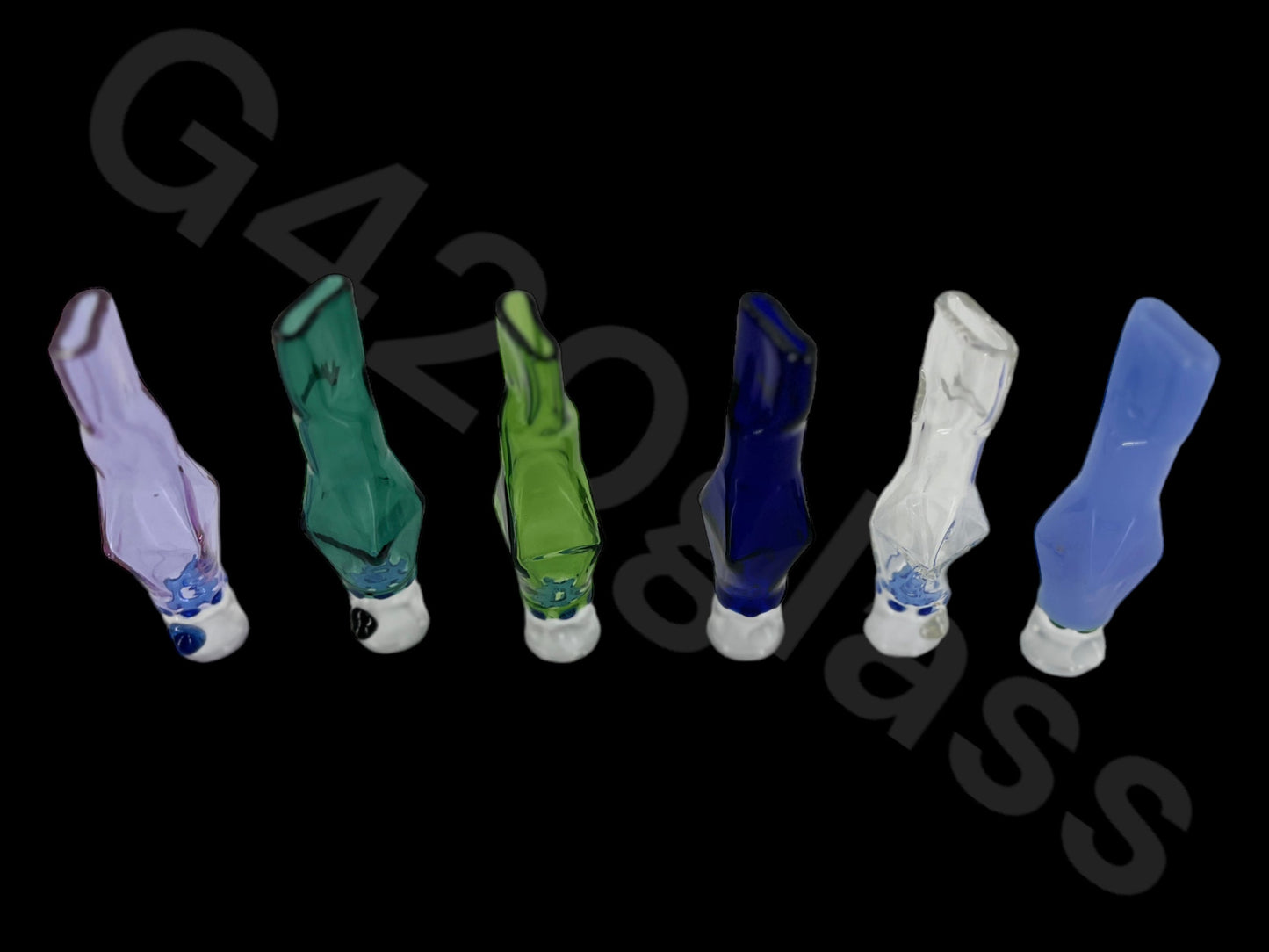 CH5-1 Flat Mouth Chillum Built-in Colorful Honeycomb Screen Glass Chillum Pipe One Hit Glass Rectangle shape