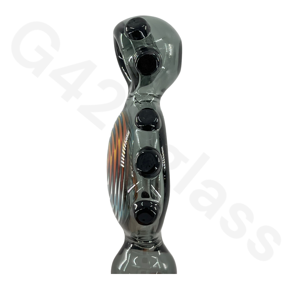 SP81 5 Inch Snail Style Hand Pipe with Colorful Pattern | Built-in Honeycomb Screens