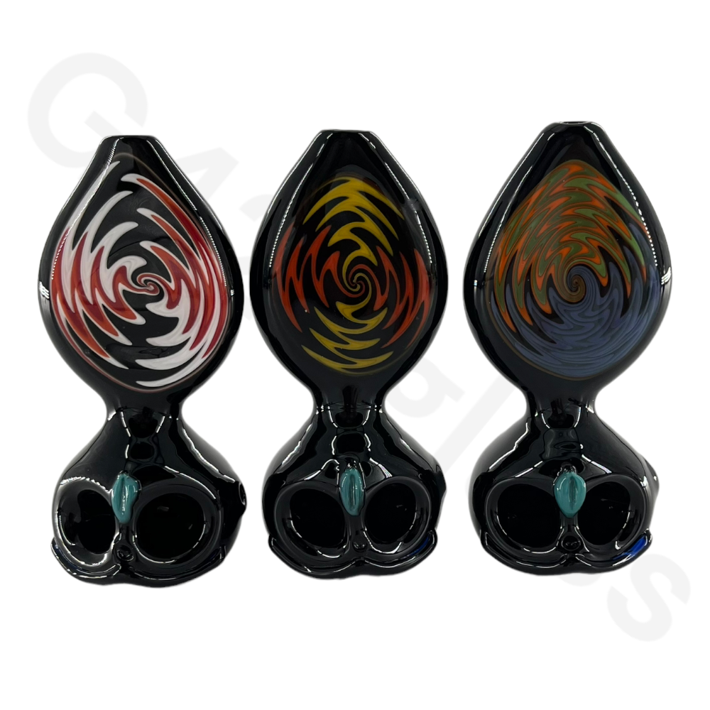 SP053 4 Inch Unique Owl Style Head Hand Pipe | Double Air Hole Smoking Spoon Pipe