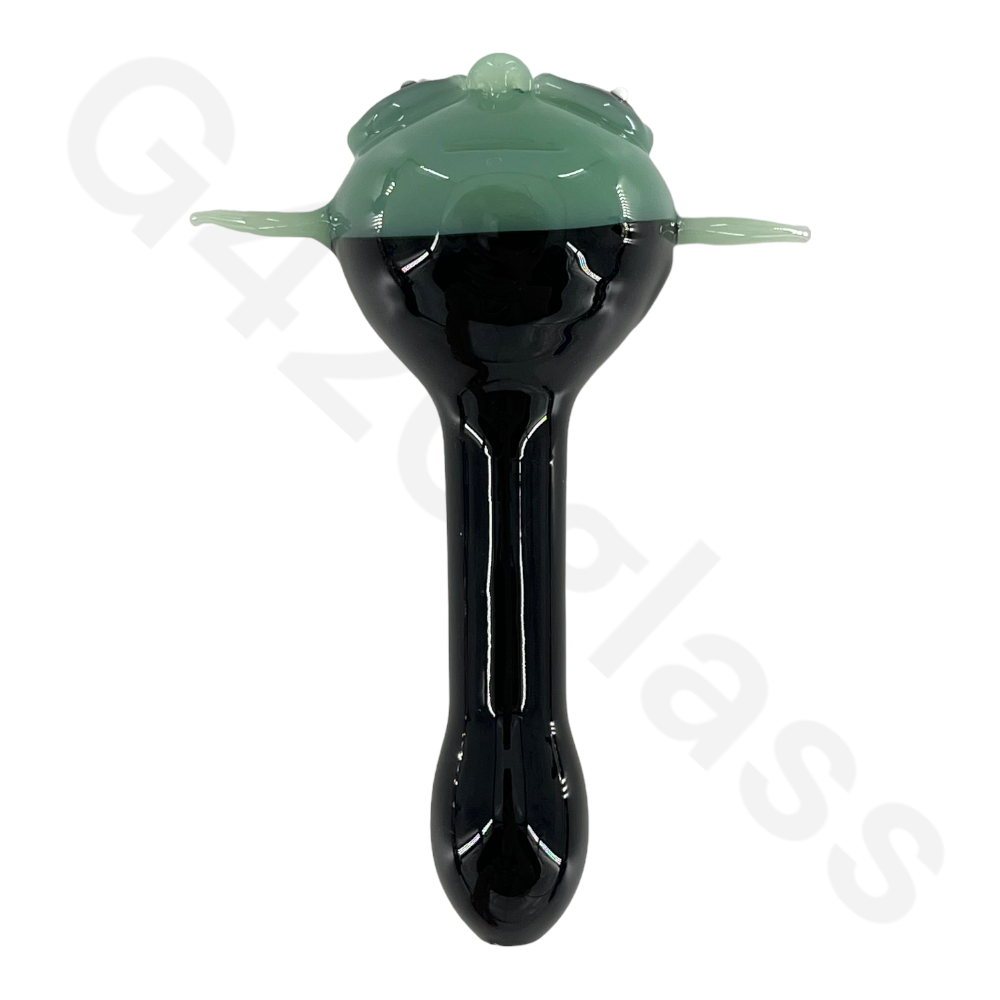 J08 5 Inch Heavy Duty Yoda Glass Hand Pipes | Spoon Pipe
