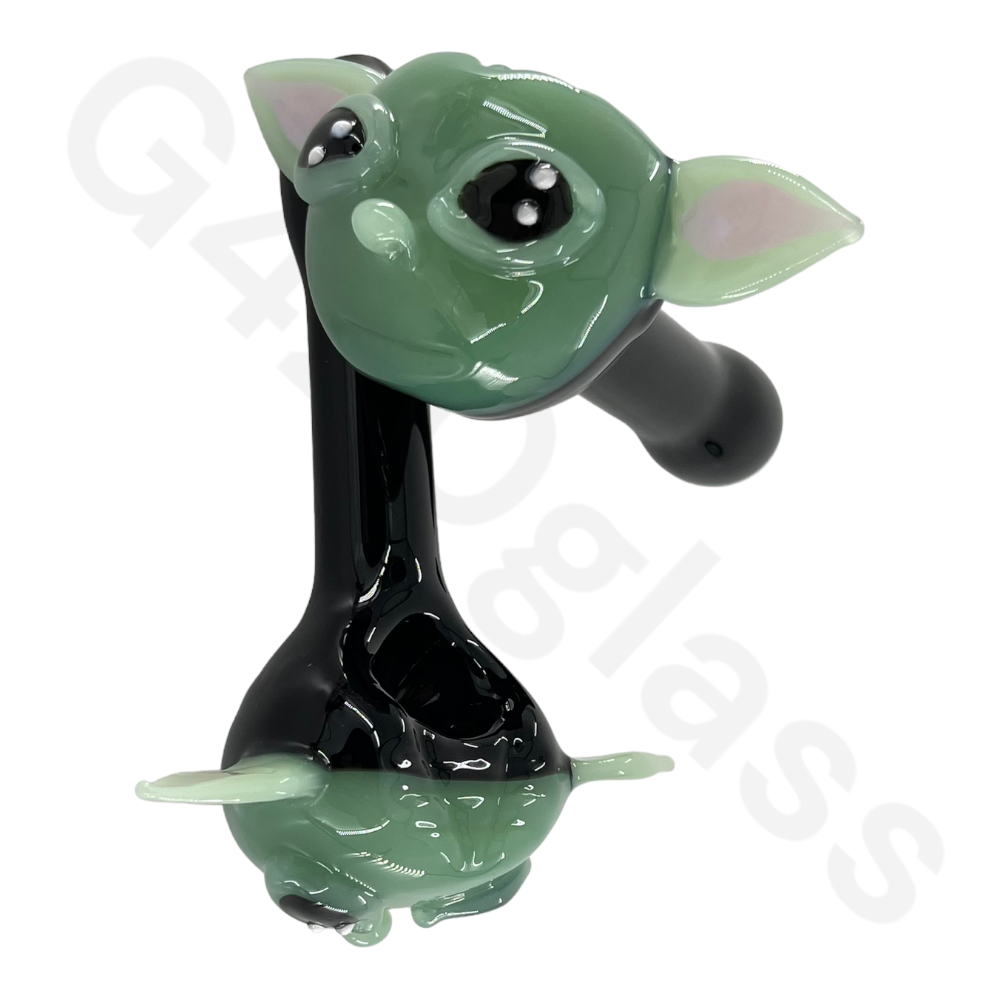 J08 5 Inch Heavy Duty Yoda Glass Hand Pipes | Spoon Pipe