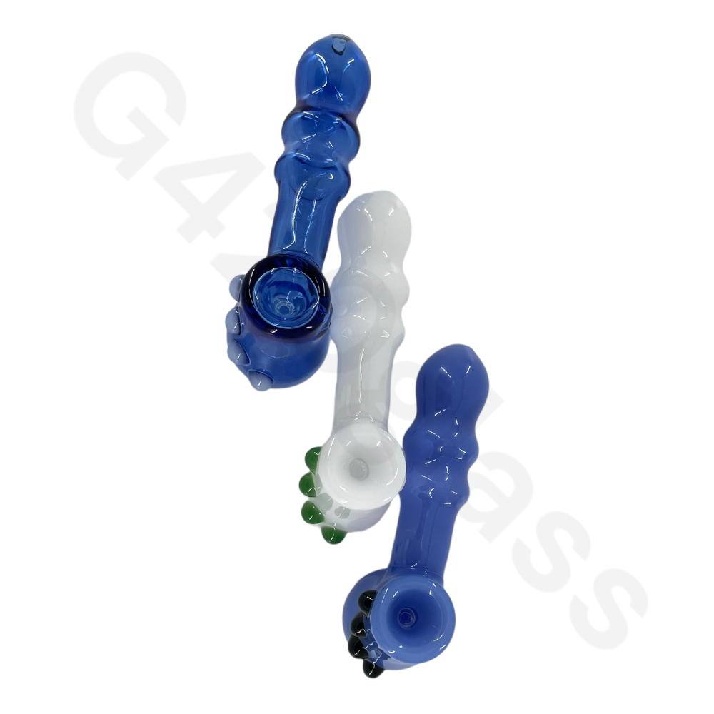 SP087 5 Inch Heavy Duty Hammer Hand Pipes with Colorful Beads | Spoon Pipe