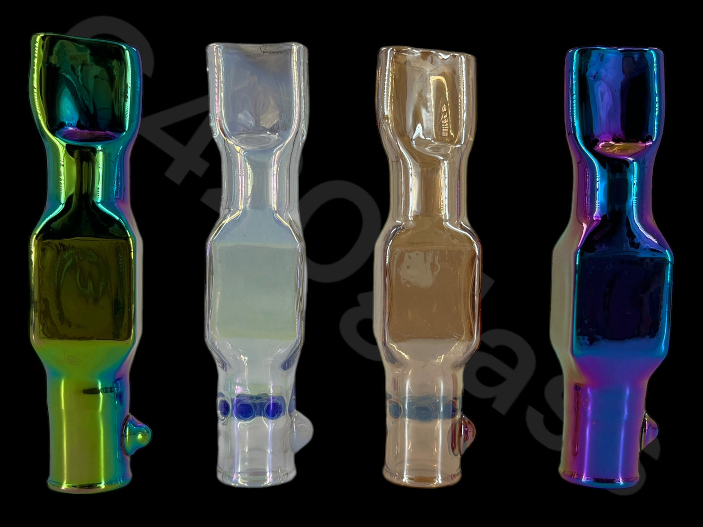 colorful multiple chillum glass pipe