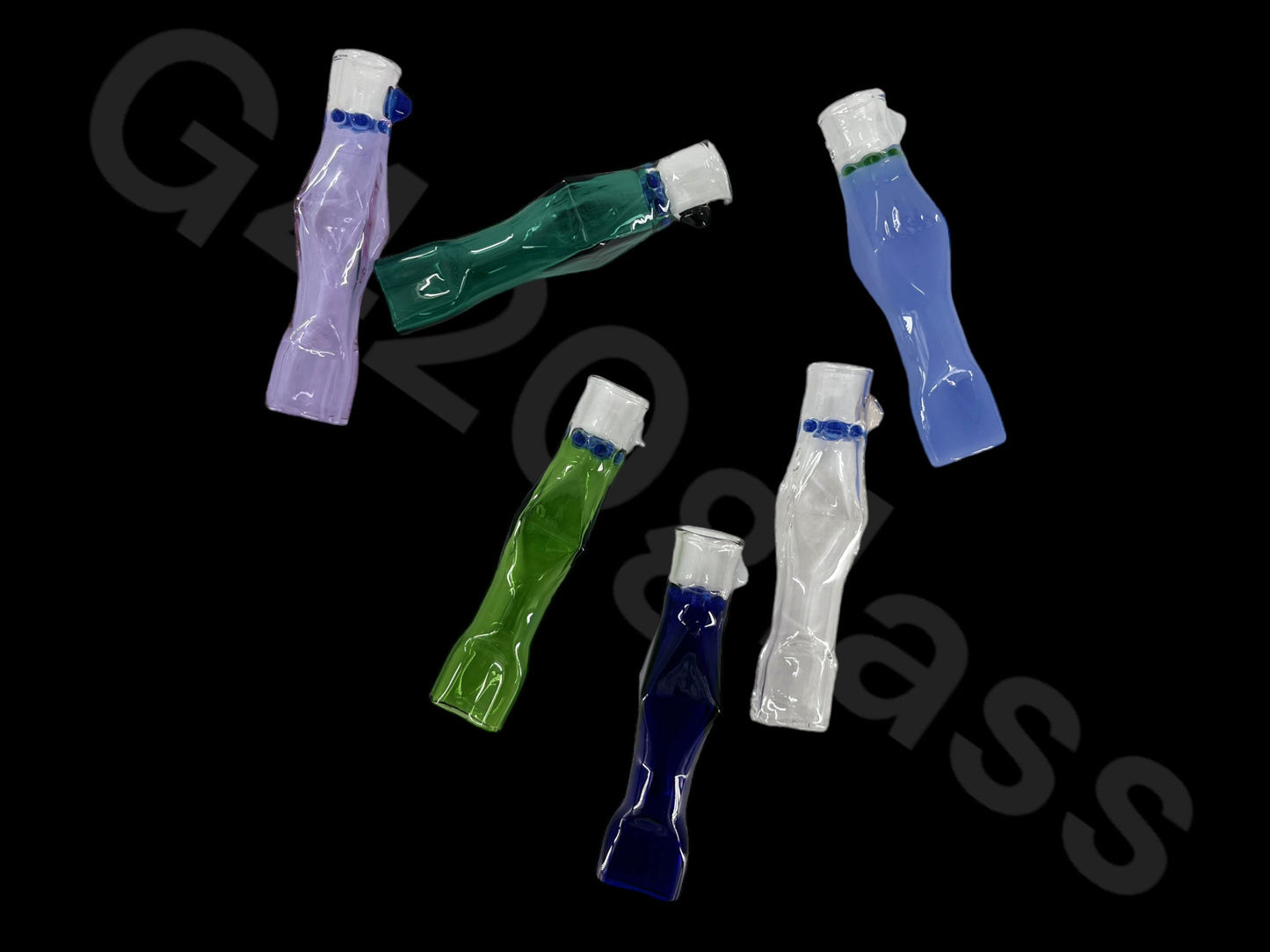 CH5-1 Flat Mouth Chillum Built-in Colorful Honeycomb Screen Glass Chillum Pipe One Hit Glass Rectangle shape