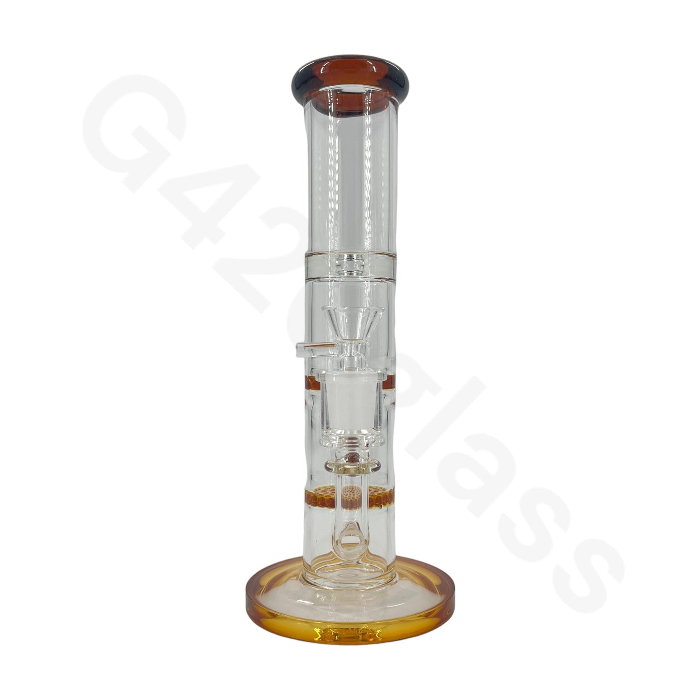 S77 10 Inch Double Honeycomb Screens Glass Water Pipe Hookah Bong