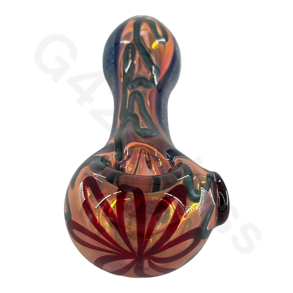 SP054 5 Inch Colorful Swirl Hand Pipe with Dichroic | Head Spoon Pipe