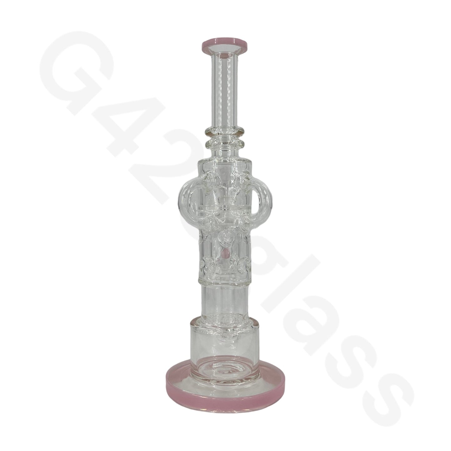 S89 12 Inch Recycler Hookah Glass Bongs Oil Rigs Multi Filter Bong