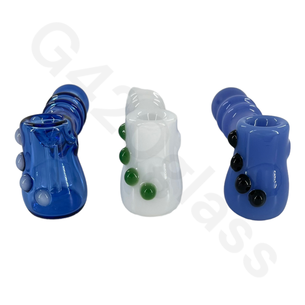 SP087 5 Inch Heavy Duty Hammer Hand Pipes with Colorful Beads | Spoon Pipe