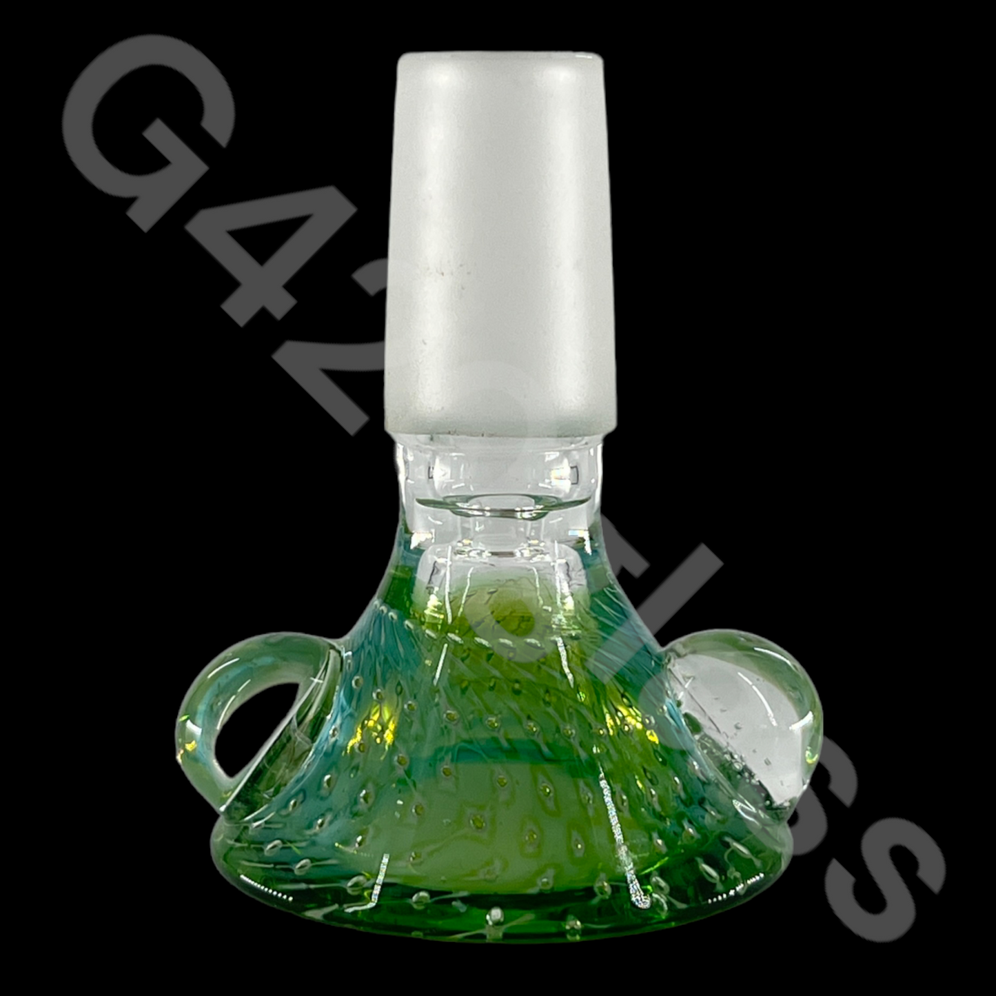 SP071 G420glass Slime Funnel Bowl with ear beads | 14MM Male
