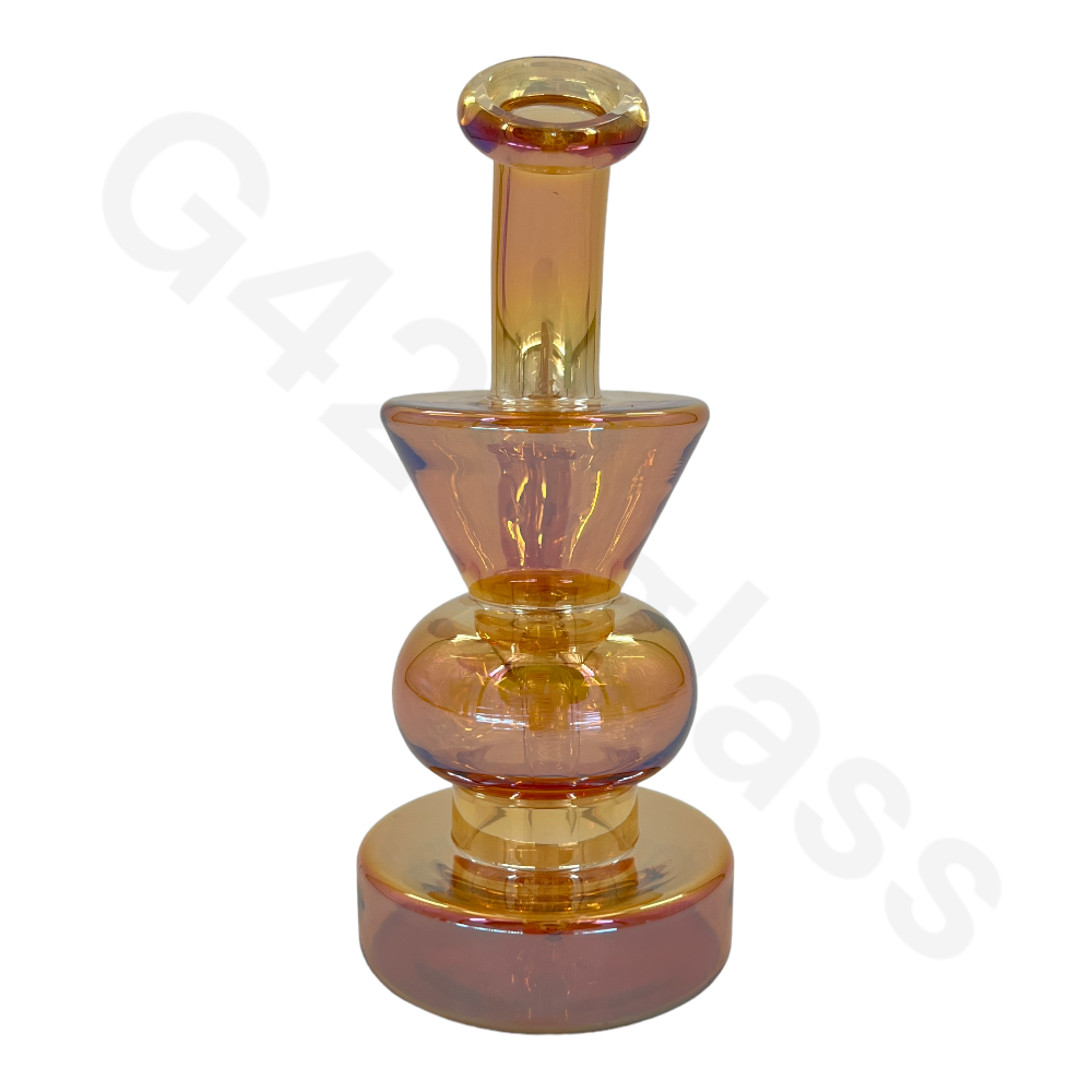S49 6 Inch Electroplate Recycler Oil Rig Ice Bong | Water Pipe