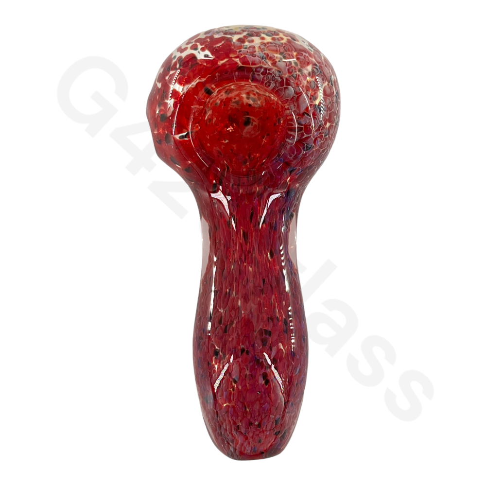 SP083 3 1/2 Inch Fancy Frits Glass Spoon Pipe | G420 Glass Hand Pipe
