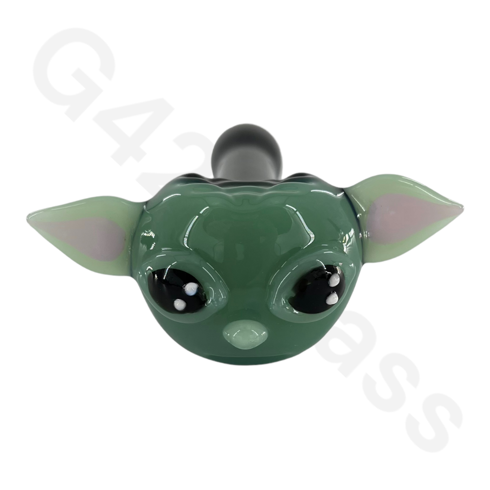 J08 5 Inch Heavy Duty Yoda Glass Hand Pipes | Spoon Pipe