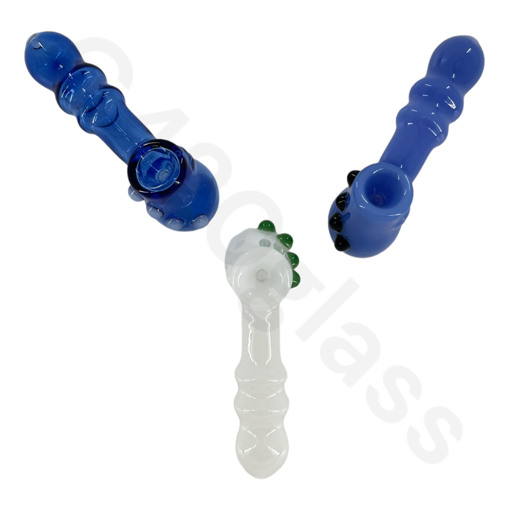 SP087 5 Inch Heavy Duty Hammer Hand Pipes with Colorful Beads | Spoon Pipe