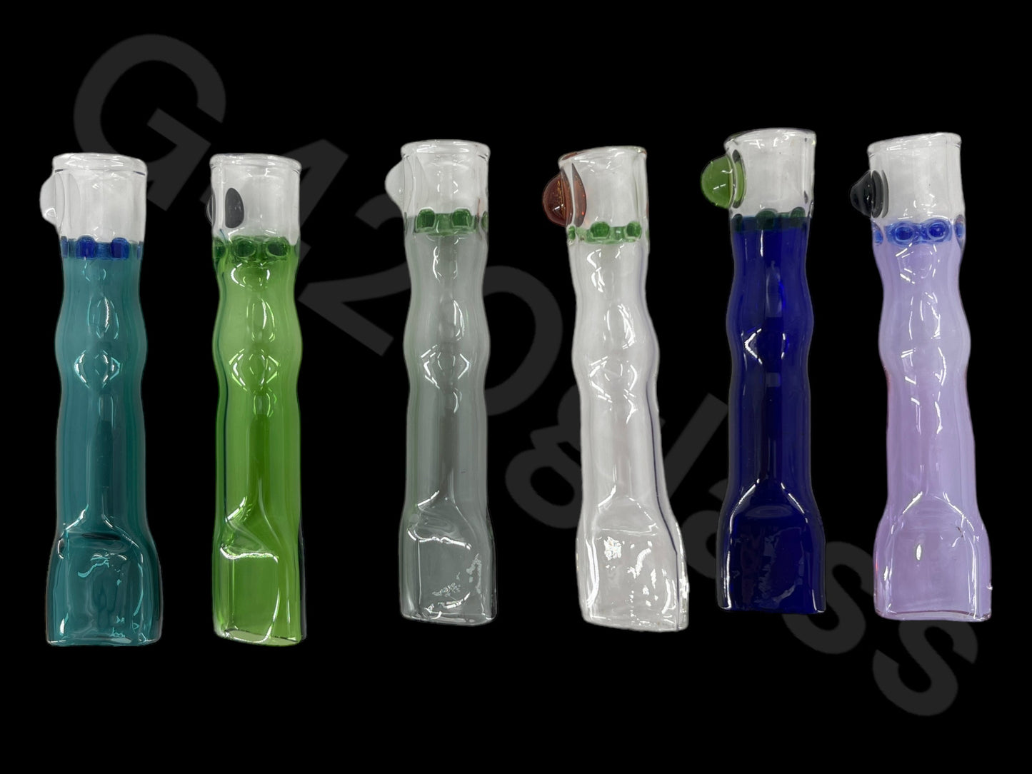 Multiple Color Chillum Glass Pipe
