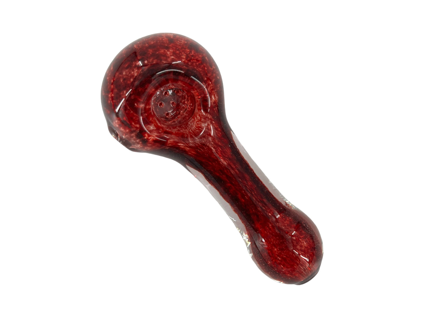 SP090 4 1/4 Inch Colorful Frits Powder Style Hand Pipe with Built-in Honeycomb Scree | Head Spoon Pipe