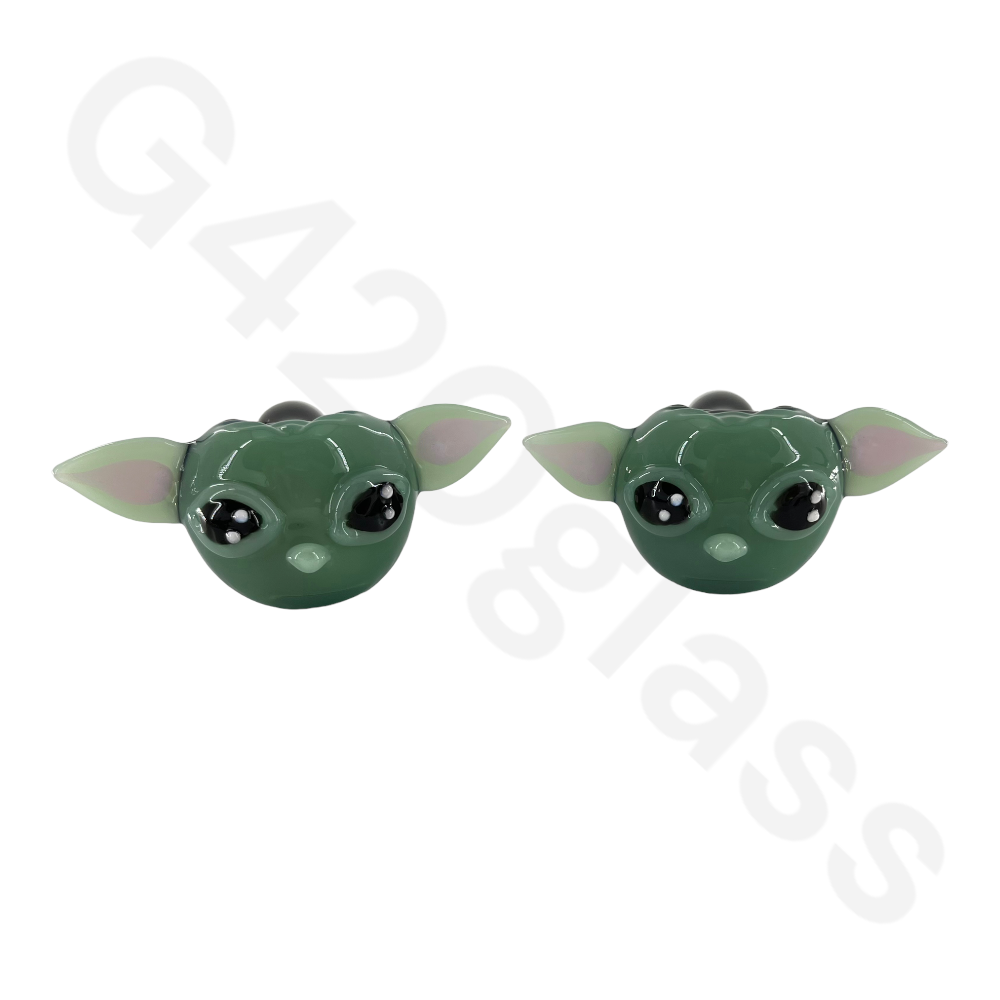 J08 5 Inch Heavy Duty Yoda Glass Hand Pipes | Spoon Pipe