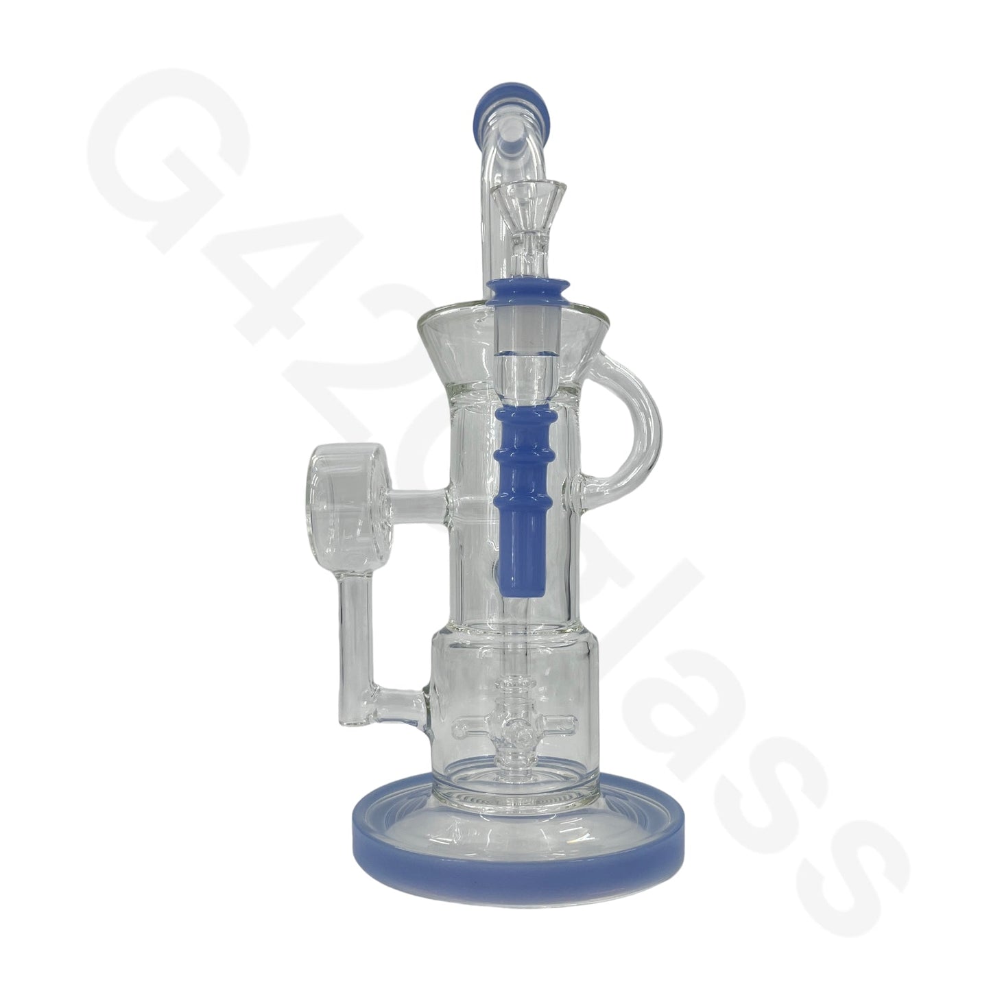 S84 12 Inch Complicated Water Pipe Recycler Hookah Glass Bongs Oil Rigs Multi Filter Bong