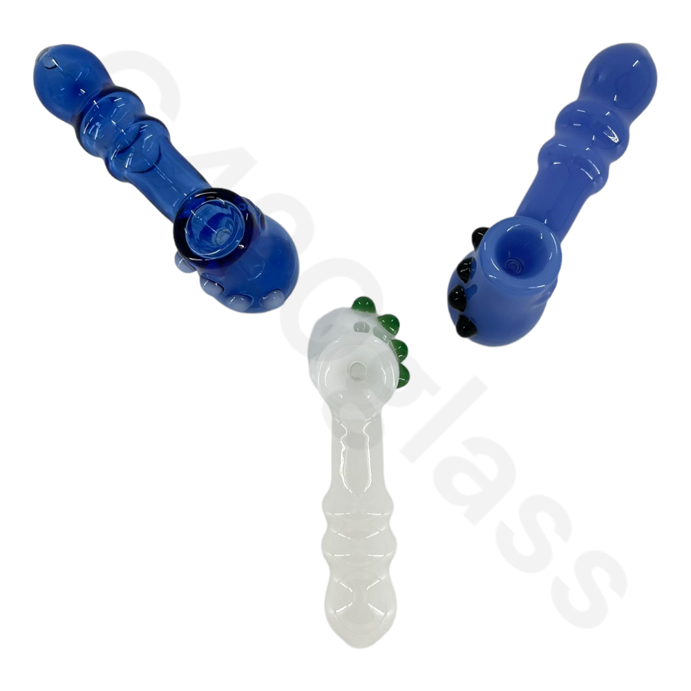 SP087 5 Inch Heavy Duty Hammer Hand Pipes with Colorful Beads | Spoon Pipe