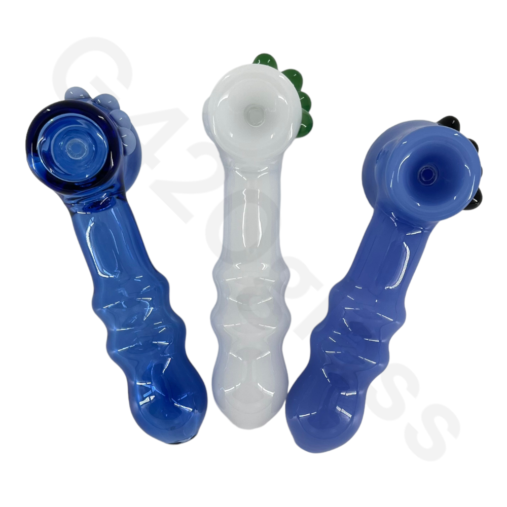 SP087 5 Inch Heavy Duty Hammer Hand Pipes with Colorful Beads | Spoon Pipe