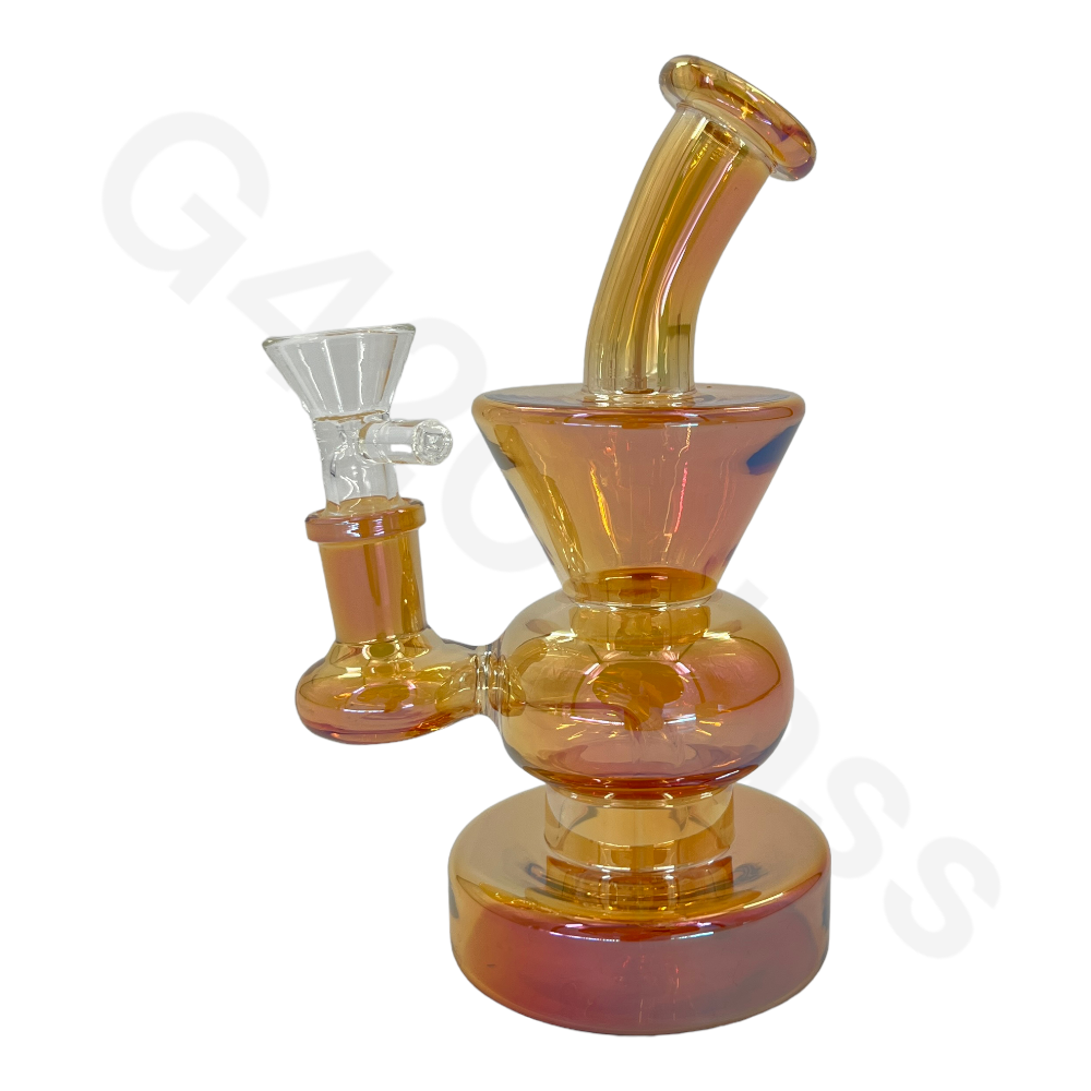 S49 6 Inch Electroplate Recycler Oil Rig Ice Bong | Water Pipe