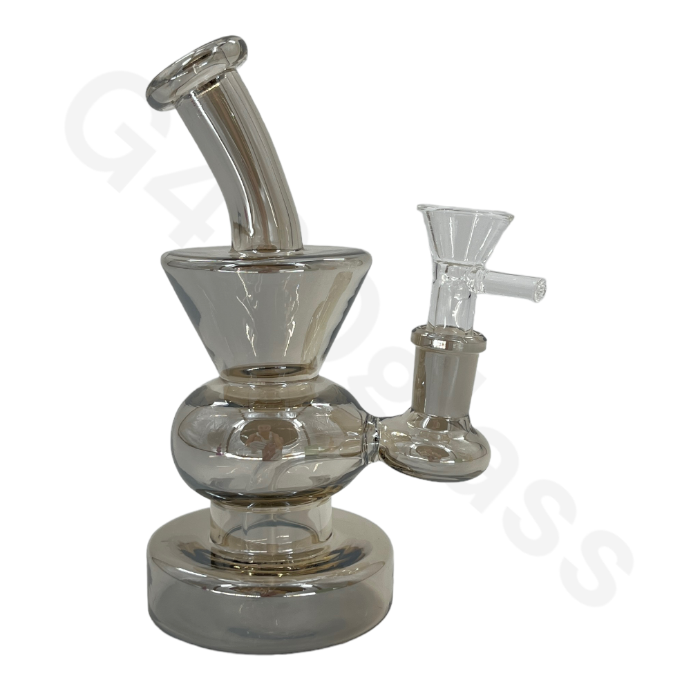 S49 6 Inch Electroplate Recycler Oil Rig Ice Bong | Water Pipe