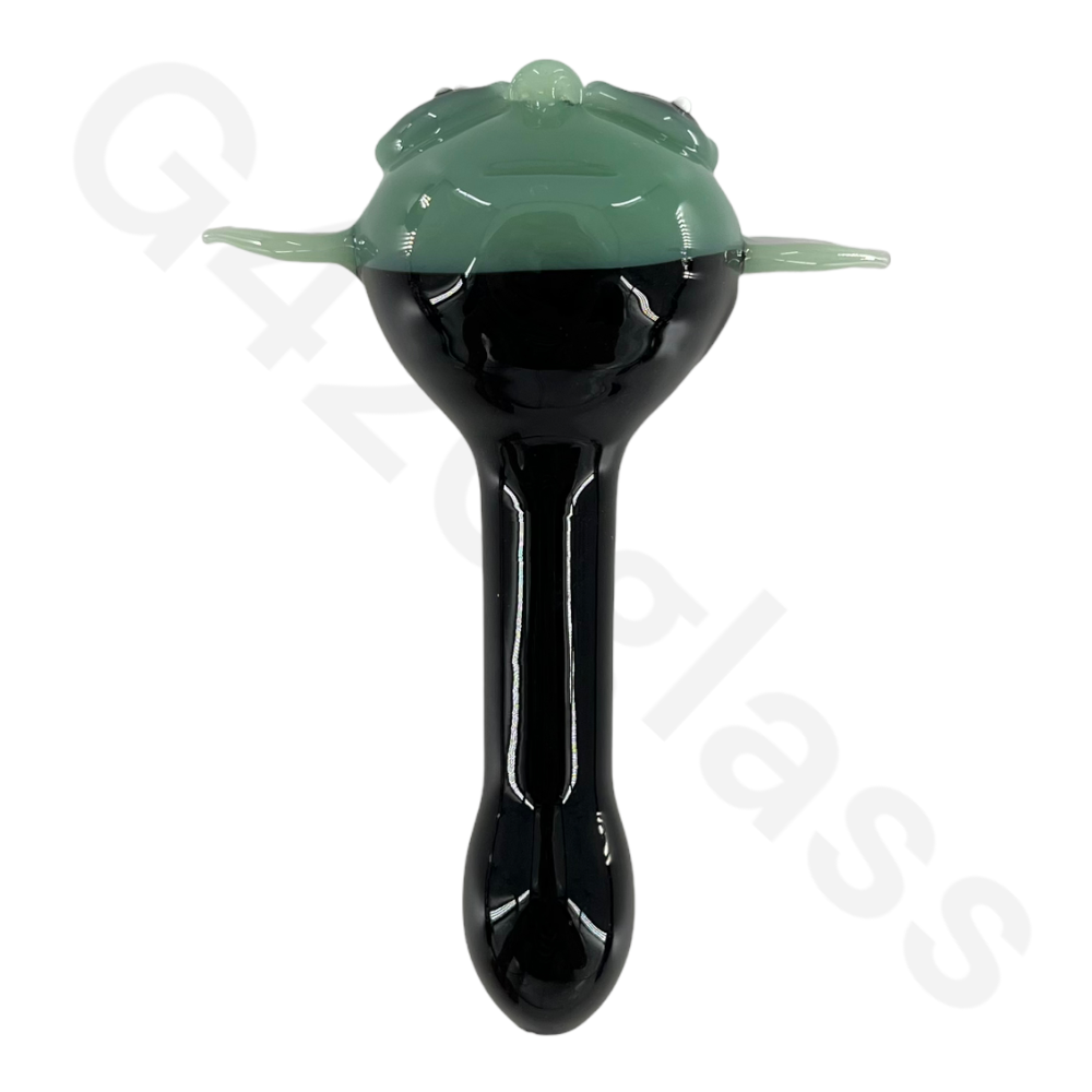 J08 5 Inch Heavy Duty Yoda Glass Hand Pipes | Spoon Pipe