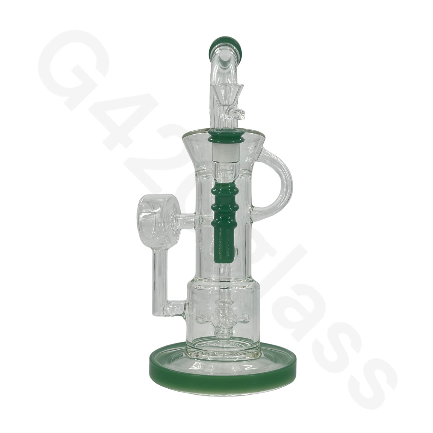 S84 12 Inch Complicated Water Pipe Recycler Hookah Glass Bongs Oil Rigs Multi Filter Bong