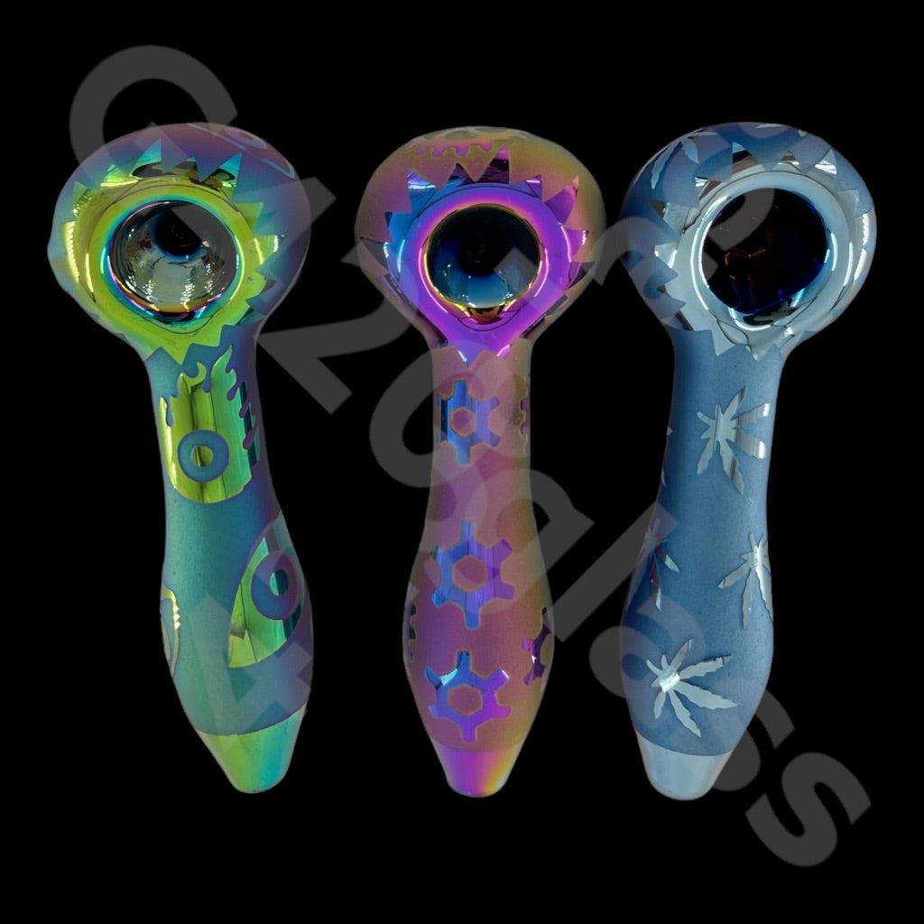 J06 5 Inch Geo Neo Spoon Pipe | Asst Colors & Designs