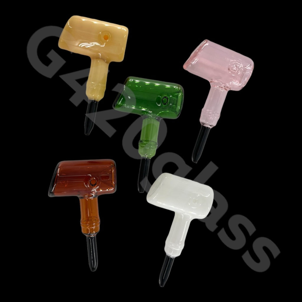 SP026 6 Inch G420glass Axe Hammer Hand Pipe | Colors Vary