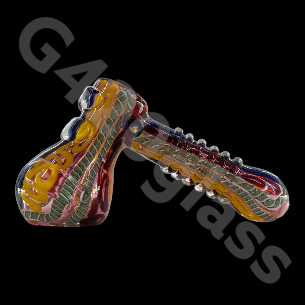 SP016 Dichroic Magnificent Hammer Bubbler | Heavy Duty - Gorgeous Color Combination
