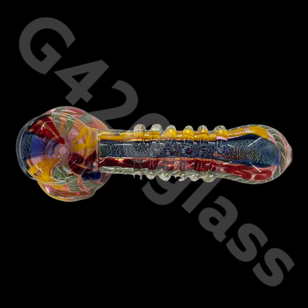 SP016 Dichroic Magnificent Hammer Bubbler | Heavy Duty - Gorgeous Color Combination
