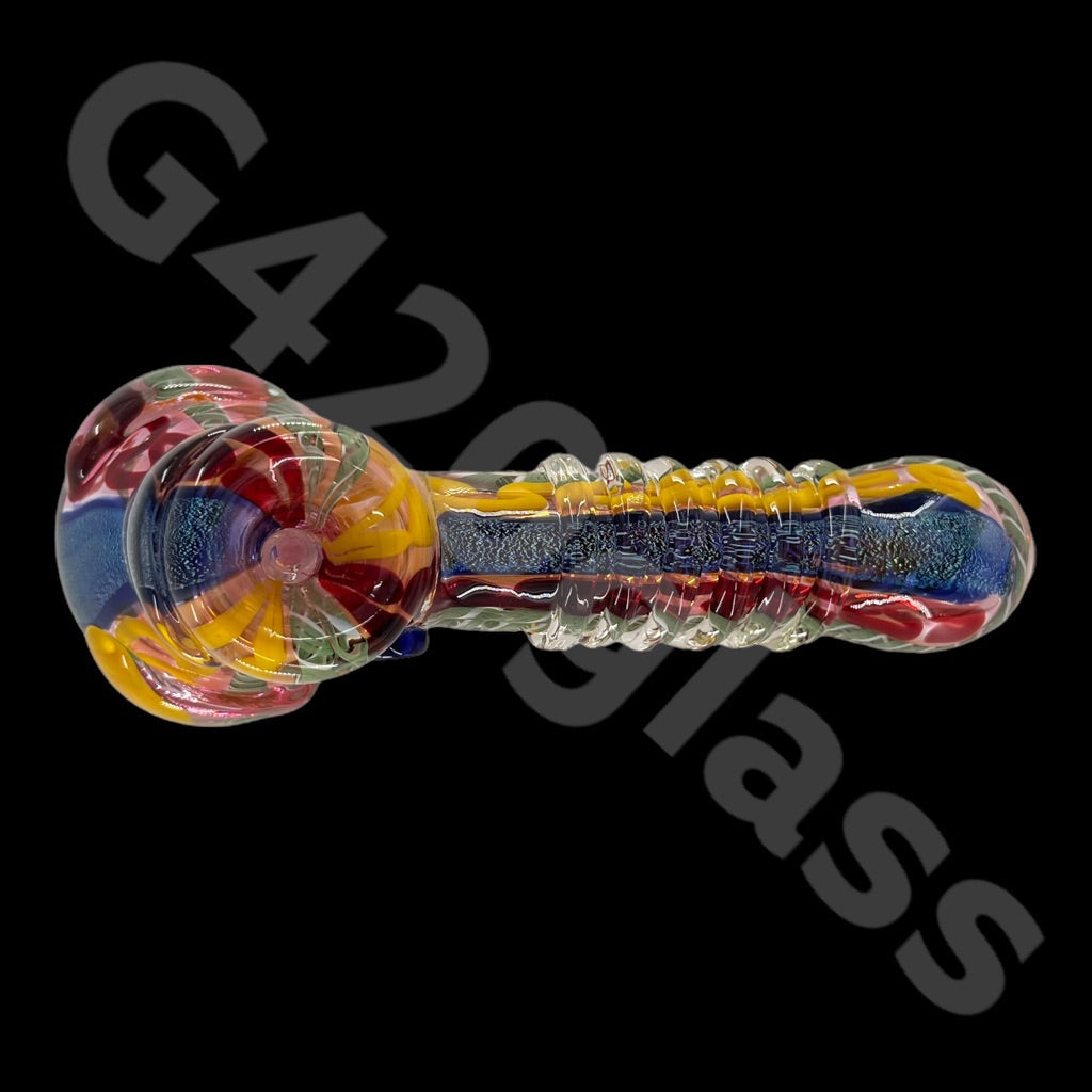 SP016 Dichroic Magnificent Hammer Bubbler | Heavy Duty - Gorgeous Color Combination