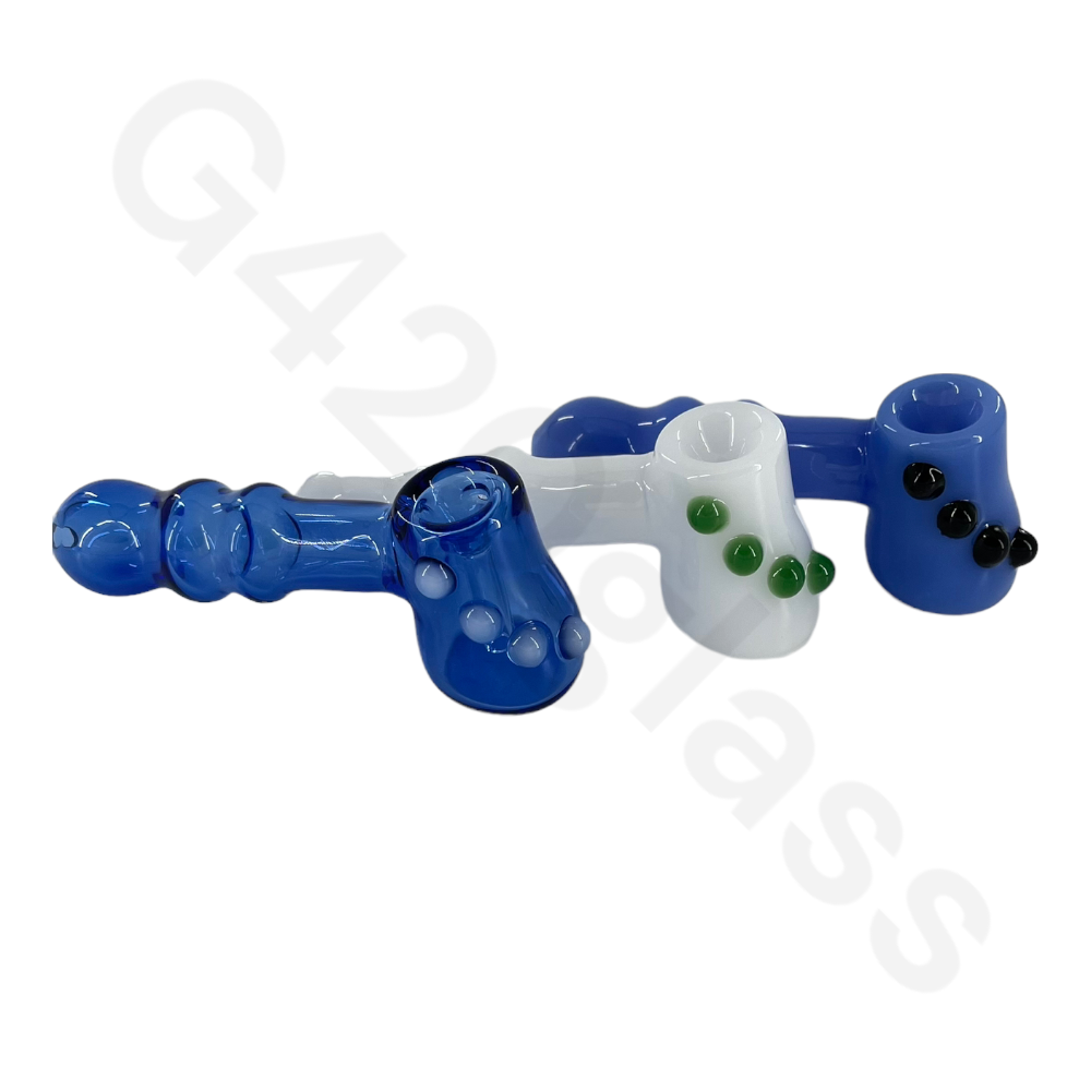 SP087   5 Inch Heavy Duty Hammer Hand Pipes with Colorful Beads | Spoon Pipe