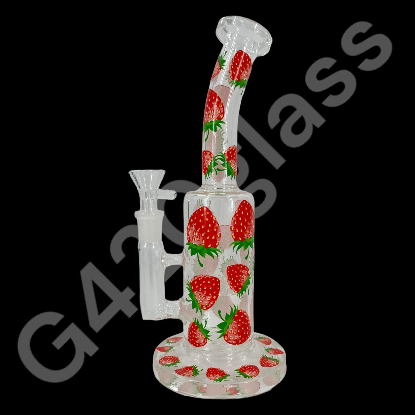 S104    10 Inch Plants Decals Glass Water Pipe Hookah Bong