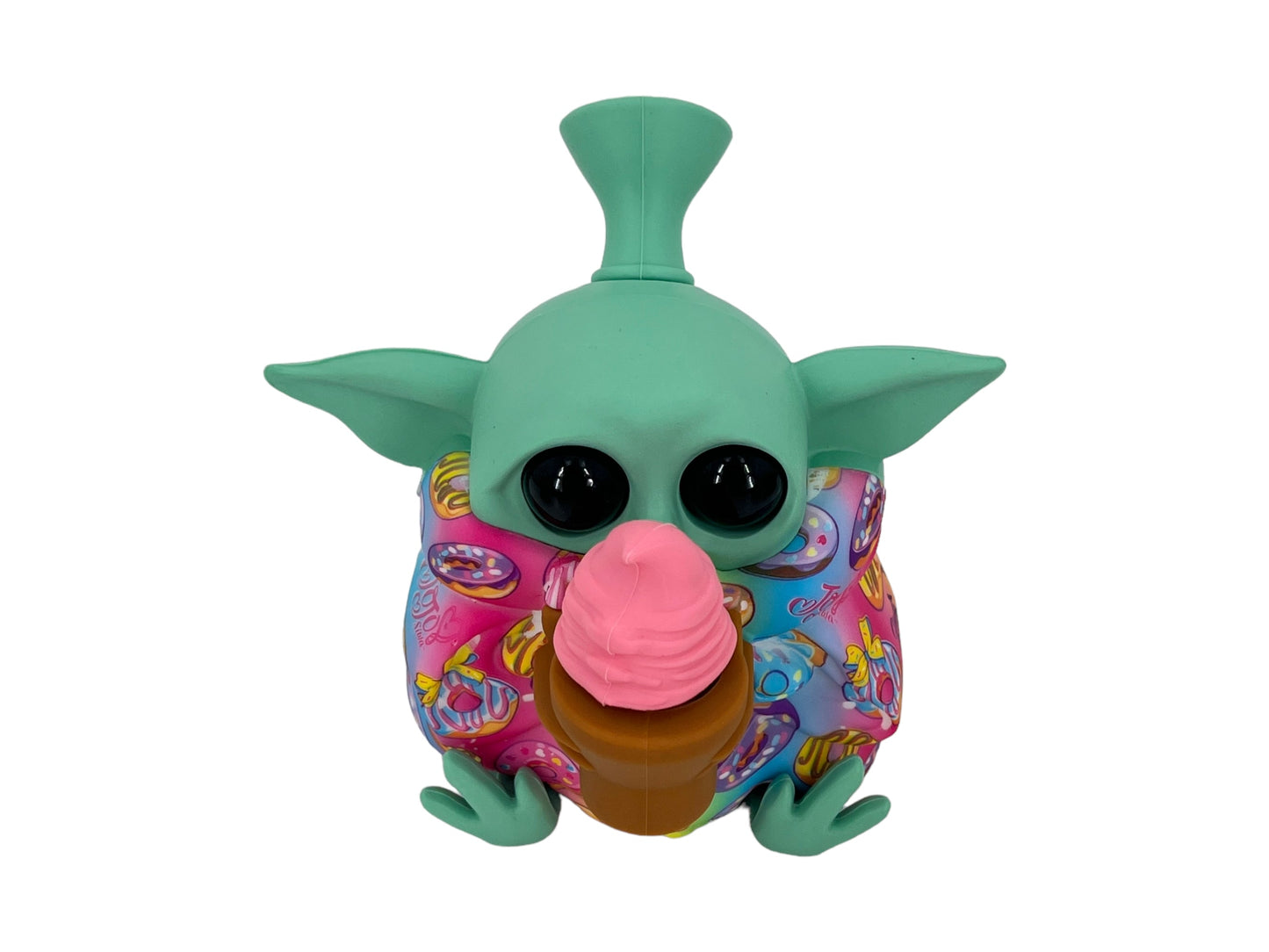 TX185 Baby Yoda Silicone Pipe Glass Bowl Star Wars Collectable Colorful Pattern with Lid
