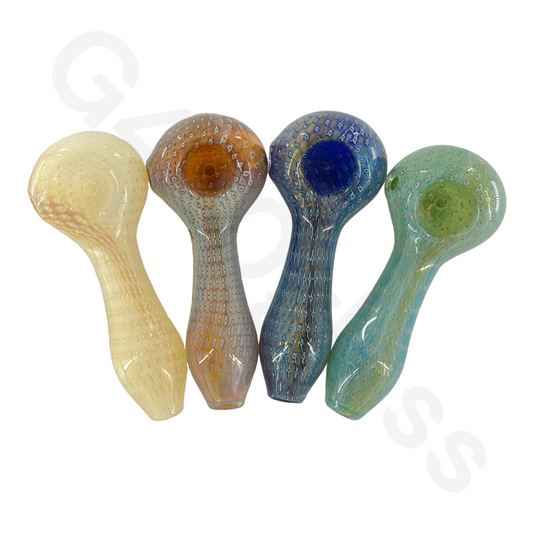 Gorgeous Smoked Gold/Silver Air Bubble Hand Pipes