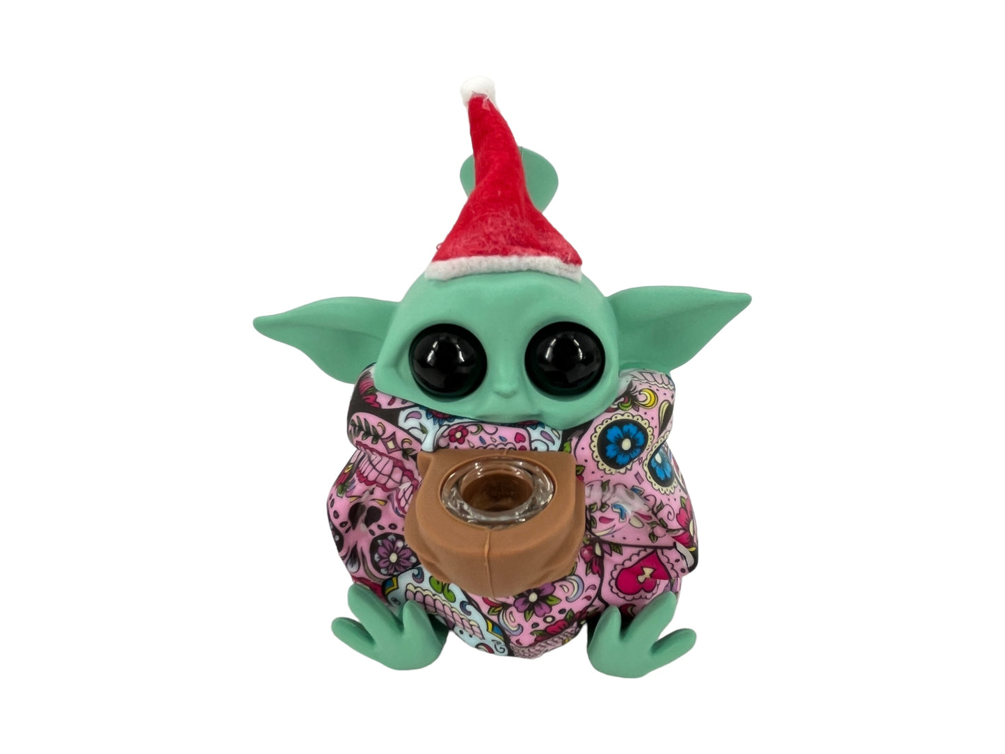 TX191 Baby Yoda Silicone Pipe Glass Bowl Star Wars Collectable Colorful Pattern with Lid