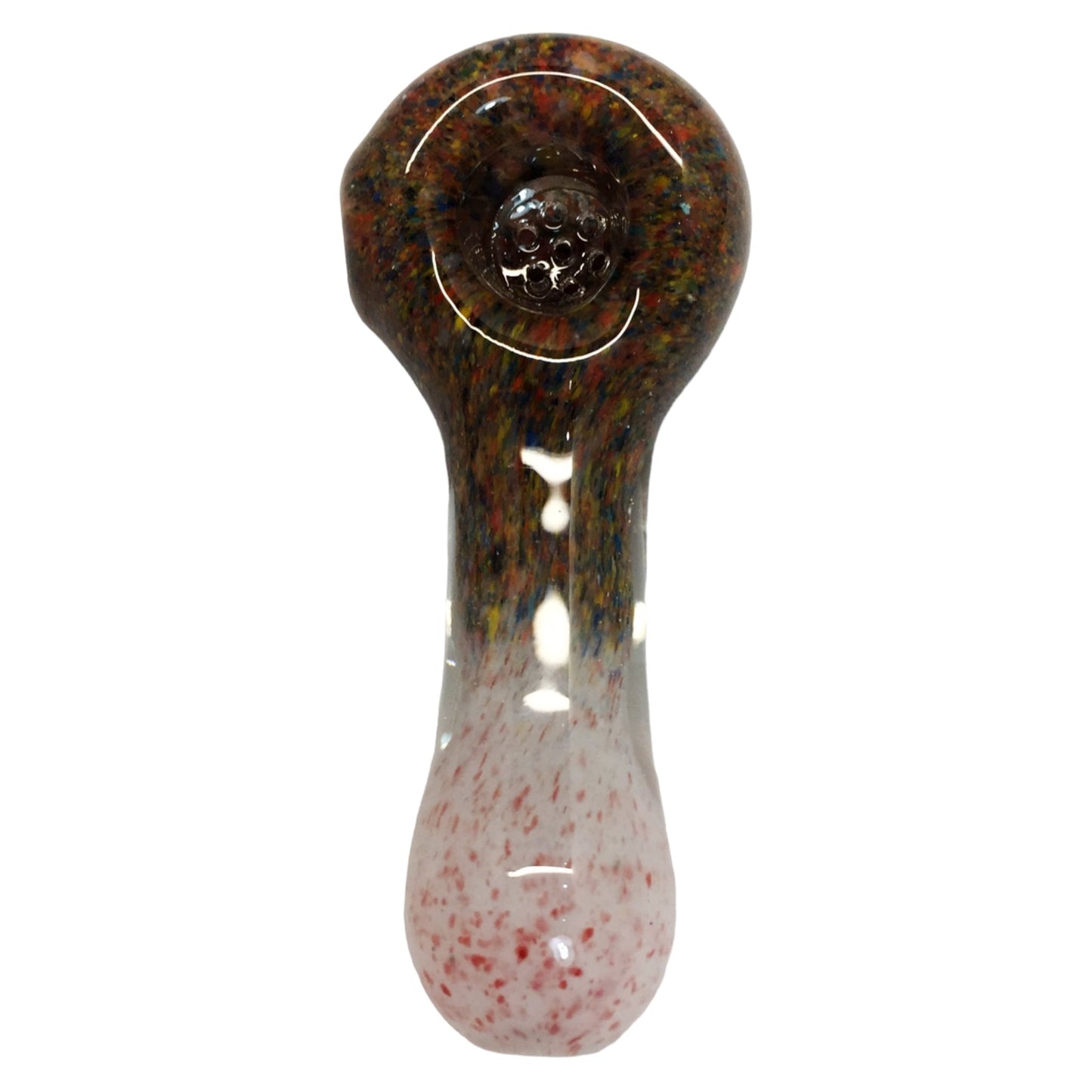 H5    4 1/4 Inch Frits Style Hand Pipe with Built-in Honeycomb Screen | Head Spoon Pipe