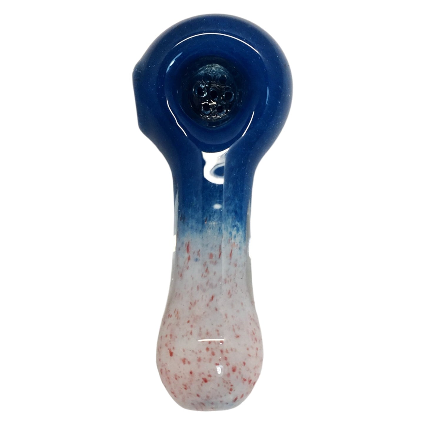 H5    4 1/4 Inch Frits Style Hand Pipe with Built-in Honeycomb Screen | Head Spoon Pipe