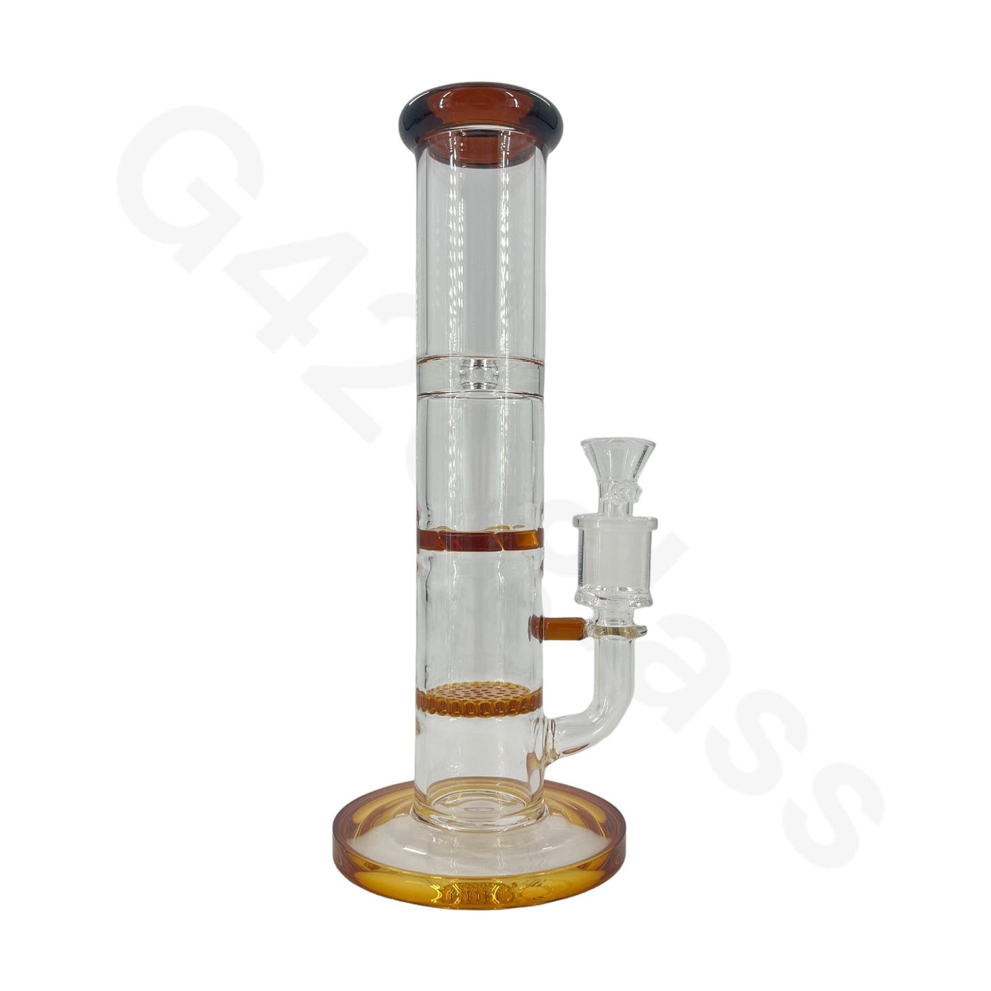 S77   10 Inch Double Honeycomb Screens Glass Water Pipe Hookah Bong